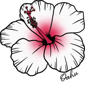 White Hibiscus Sticker